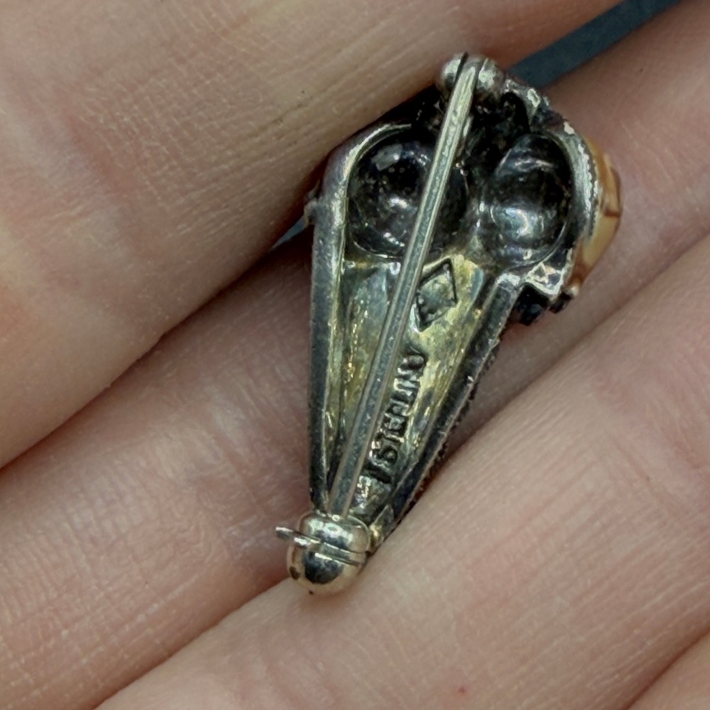 Judith Jack Sterling Silver Marcasite Enamel Ice Cream Cone Brooch Pin Jewelry - Picture 13 of 13